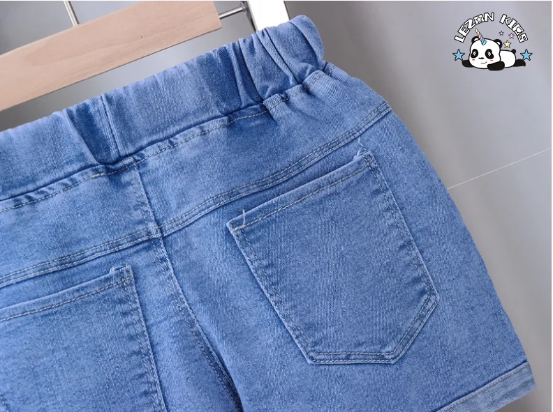 LEZONKIDS - 2024 New Available Customization Summer Elastic Waist Girls Shorts for 3 to 12T Kids